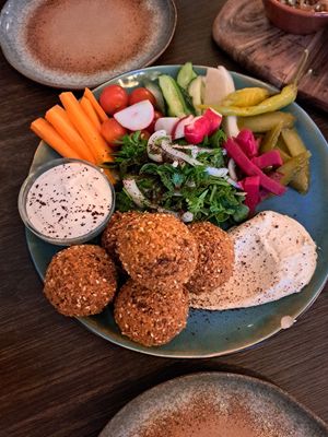 The nice falafel at Syrisch Eethuis Moushmoush in Arnhem