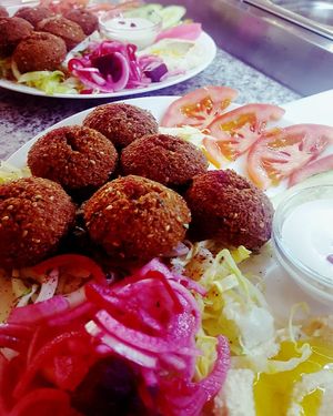 Homemade vegan falafel.  at Syrisch Eethuis Moushmoush in Arnhem