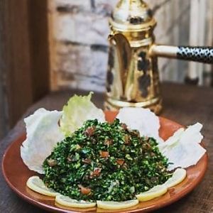 Homemade tabouleh.  at Syrisch Eethuis Moushmoush in Arnhem