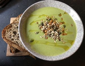 Green power soup  at Venue in Prague