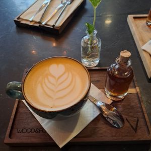 Oat latte at Venue in Prague