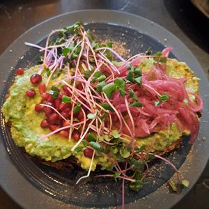 Avocado toast at Venue in Prague