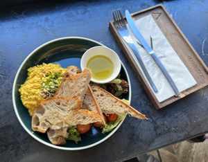 scrambled tofu  at Venue in Prague