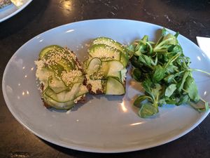 vegan healthy toast at Venue in Prague