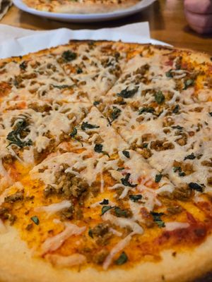 Sausage, cheese, basil on gf crust at Mod Pizza in Annapolis