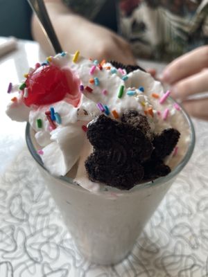 Cookies and Cream Milkshake.  at Spiral Diner & Bakery in Dallas