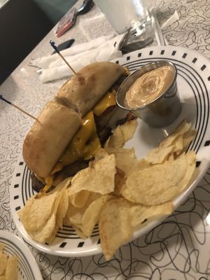 Philly cheesesteak was so delicious.   at Spiral Diner & Bakery in Dallas