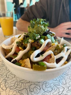 Junior loaded nachos at Spiral Diner & Bakery in Dallas