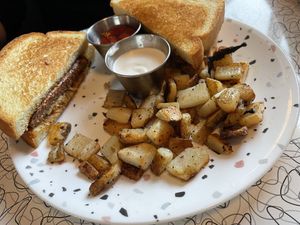 Patty Melt with Beyond Meat Patty  at Spiral Diner & Bakery in Dallas