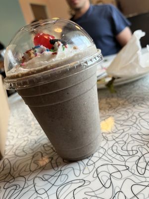 Pb cookies and cream milkshake   at Spiral Diner & Bakery in Dallas