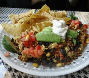 Nachos for breakfast! at Spiral Diner & Bakery in Dallas
