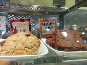 Delightfully moist & tasty oatmeal cranberry cookies, brownies at Spiral Diner & Bakery in Dallas