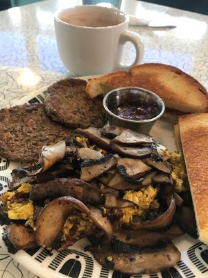 Tofu Scramble, Sausage, Toast at Spiral Diner & Bakery in Dallas