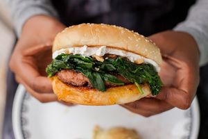 Ghost Burger at Spiral Diner & Bakery in Dallas