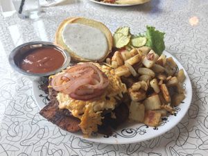 Bacon cheese burger at Spiral Diner & Bakery in Dallas
