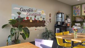 Inside Rudabagas and where you order/pick up food    at Rutabagas in Lincoln