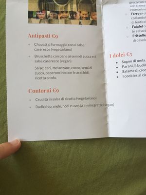 Menu  at Veg Point in Tenna