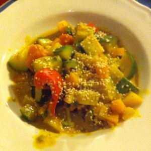 Oriental-style veggies at Veg Point in Tenna