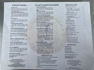 Menu  at Original Thought NOLA in New Orleans