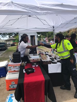 Bolingo greeting customer  at Original Thought NOLA in New Orleans