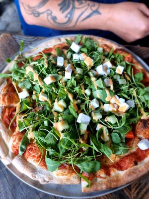 Alpha veta vega with vegan feta at Otomat in Bruges