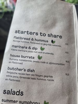 Finally some vegan starters at Otomat in Bruges