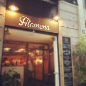 The bar at Filomena Gastrobar in Barcelona