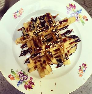 aubergine with sugarcane honey at Filomena Gastrobar in Barcelona