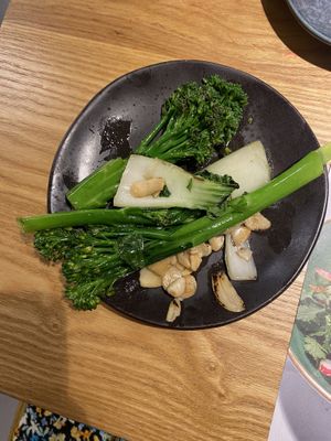 Wok fried greens  at Wagamama - New St in Birmingham