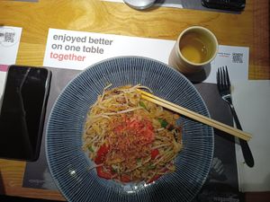 Mushroom yaki soba at Wagamama - New St in Birmingham