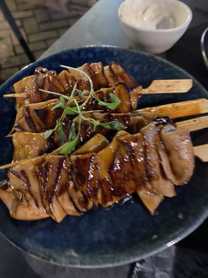 King Oyster Skewers   at Wagamama - New St in Birmingham