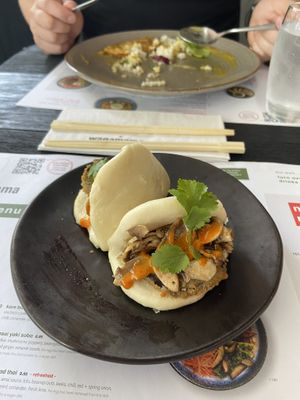 Vegan bao buns  at Wagamama - New St in Birmingham
