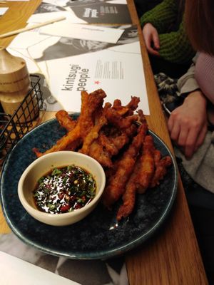 vegan "squid" at Wagamama - Clifton in Bristol