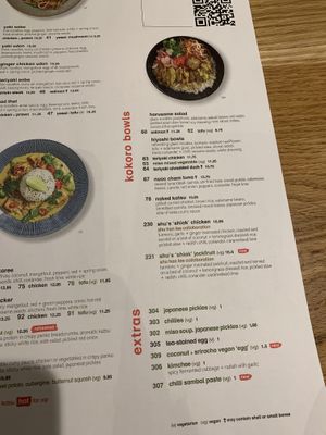 Menu at Wagamama in Bury St Edmunds
