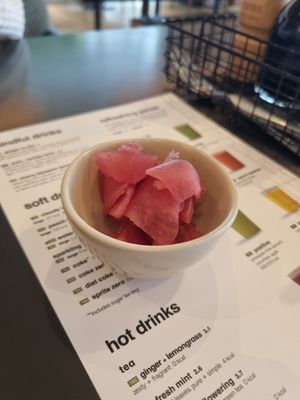 Japanese Pickles at Wagamama in Bury St Edmunds