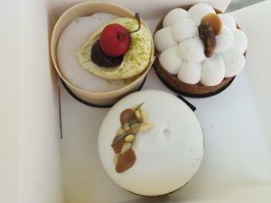 Our three different pieces at Oh Faon in Marseille