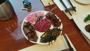 Vegan platter at Chi Lin Vegetarian in Kowloon