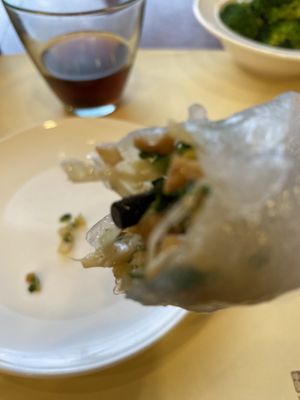 Dim sum  at Chi Lin Vegetarian in Kowloon