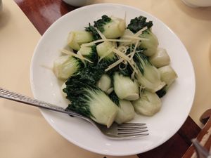 Bok choy at Chi Lin Vegetarian in Kowloon