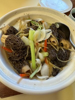 Morel and lily bulb  at Chi Lin Vegetarian in Kowloon