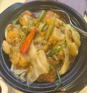 Cabbage tofu soup  at Chi Lin Vegetarian in Kowloon