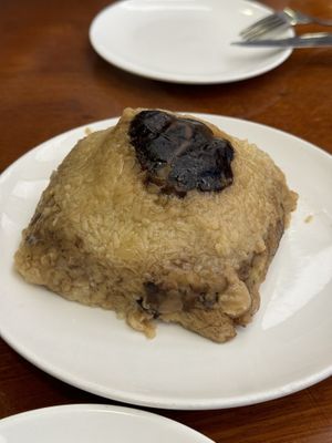 Chestnut rice dumplinggs  at Chi Lin Vegetarian in Kowloon