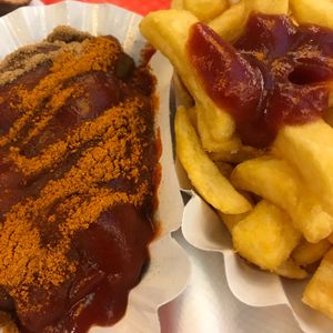 Vegan curry wurst  at Best Worscht in Town in Berlin
