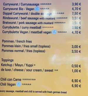 Menu  at Best Worscht in Town in Berlin