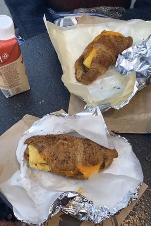 Vegan supremes! (The oatly beverage was not bought here)  at Gregory's Coffee - 8th Ave in New York City