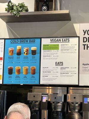 Menu board   at Gregory's Coffee - 8th Ave in New York City