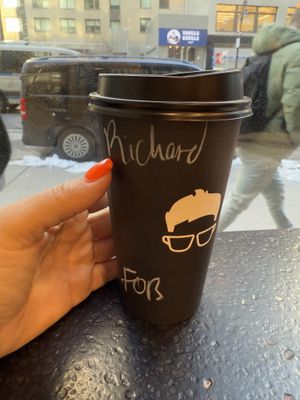 Fall Out Boy - delicious coffee!  at Gregory's Coffee - 8th Ave in New York City