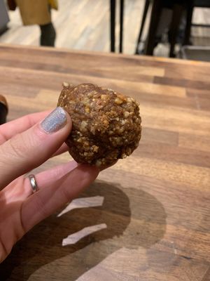 Vegan “energy balls” available in multiple flavors  at Gregory's Coffee - 8th Ave in New York City