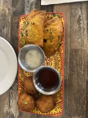 Empanadas and macaroni bites   at Bo.ka.do in Mayaguez