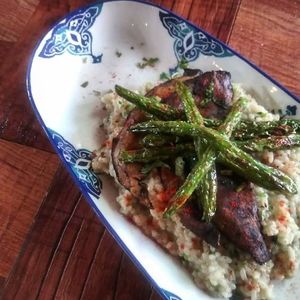 rissotto with portabella "steak" at Bo.ka.do in Mayaguez